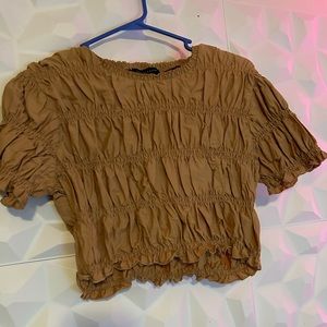 NWOT Kendall & Kylie ruffle crop top